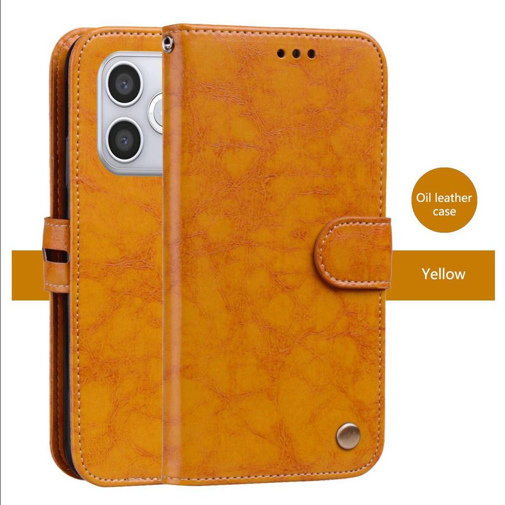 Vintage Crazy Horse Texture PU Leather Flip Wallet Phone Case for HONOR 600 Lite Card Holder Kickstand Shockproof Protective Cover