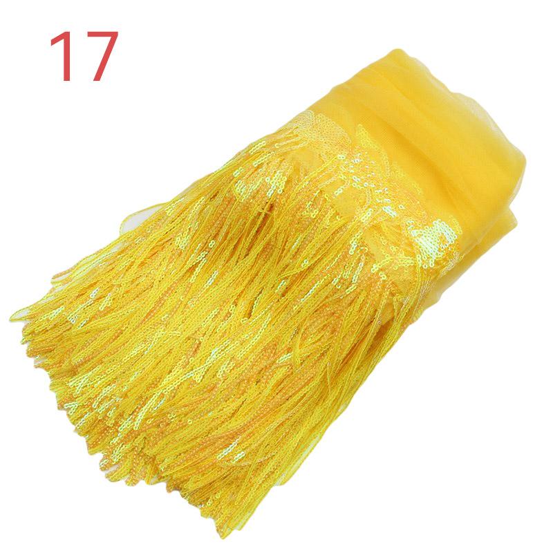 10 Yard 20cm Colorful Sequins Tassel Lace Fabric Fringe Trim Ribbon Latin Dance Performance Dresses Decor Diy Sewing Accessories