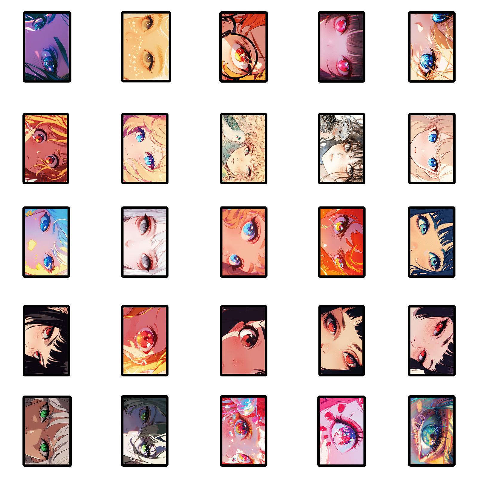 

50 2D Наклеек для цвета зрачка, Глаз персонажа, Индивидуальность, Креативное украшение, Наклейки для стакана с водой, Планшета