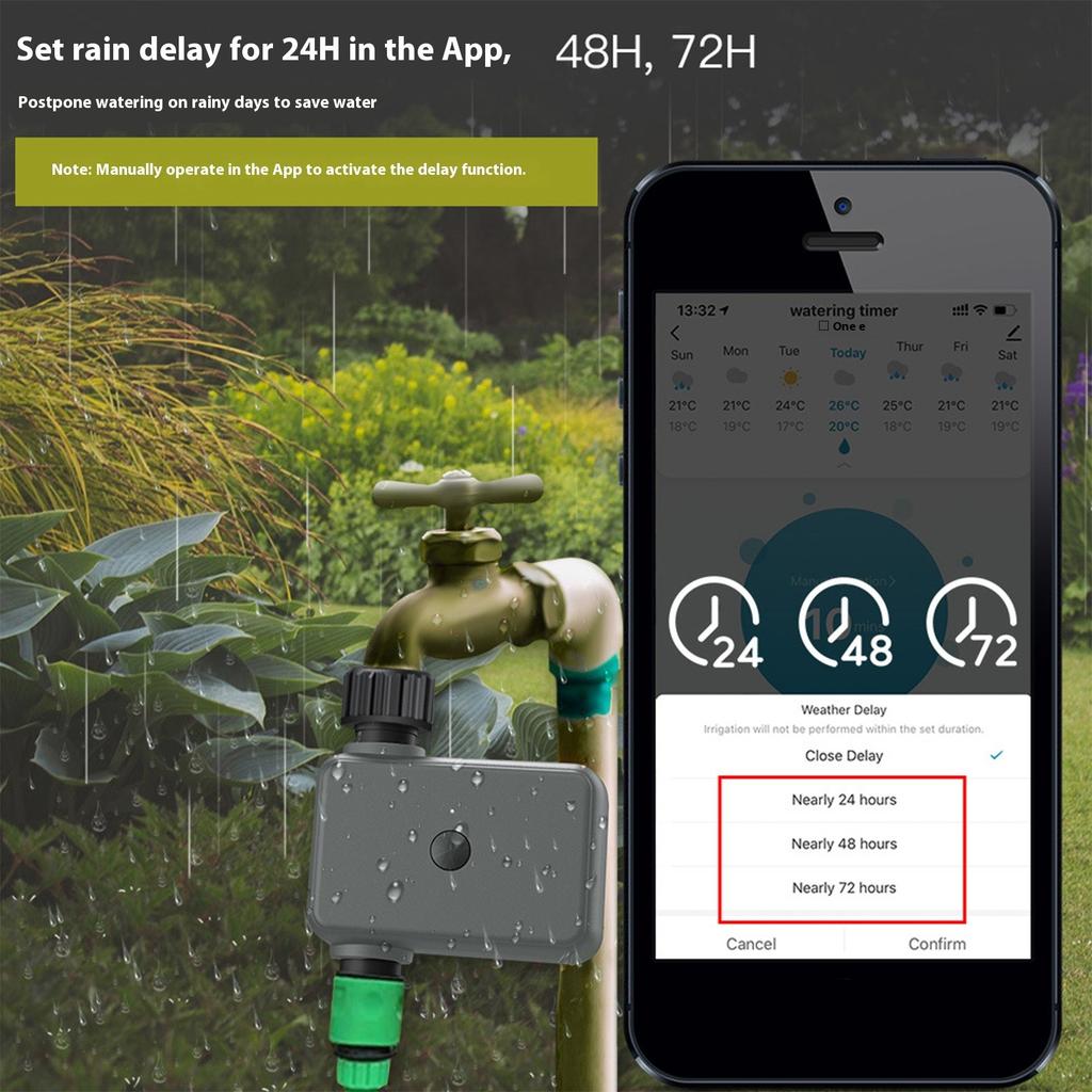 Outdoor Intelligent Sprinkler Valves With Wireless Connectivity Programmable Timer For Efficient Lawn Irrigation And Durable ABS Construction