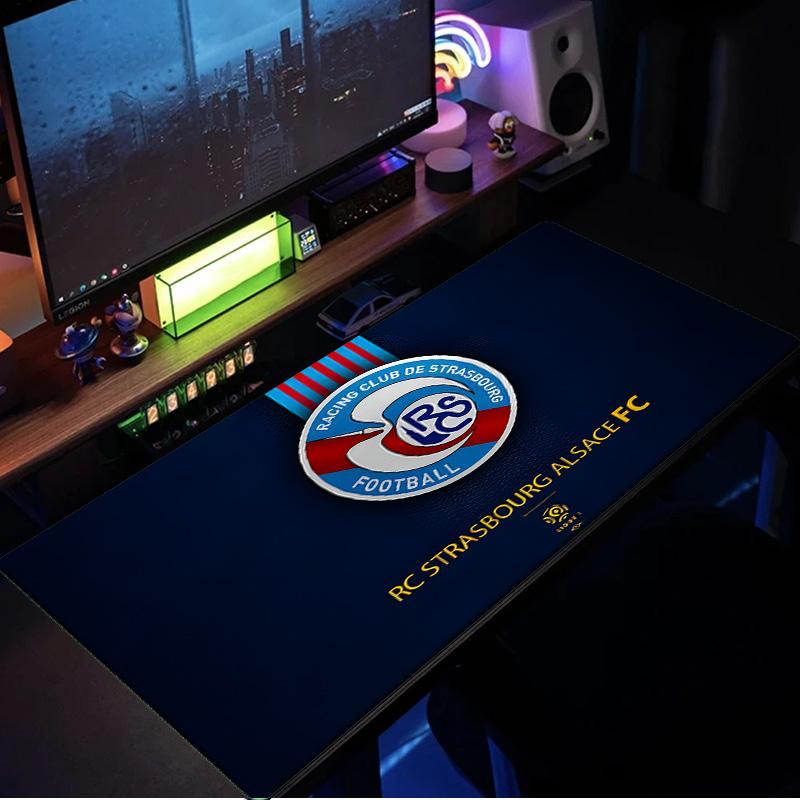 Racing Club Strasbourg Crest Mouse Pad, Rubber Base, Mouse Pad for Gamers and Office Use, Gaming Desk , Easy To Clean Mat Christmas fan gifts