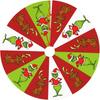 Christmas Tree Skirt,  Red & Green Merry Christmas Tree Skirt Collar, Soft  Xmas Holiday Decoration