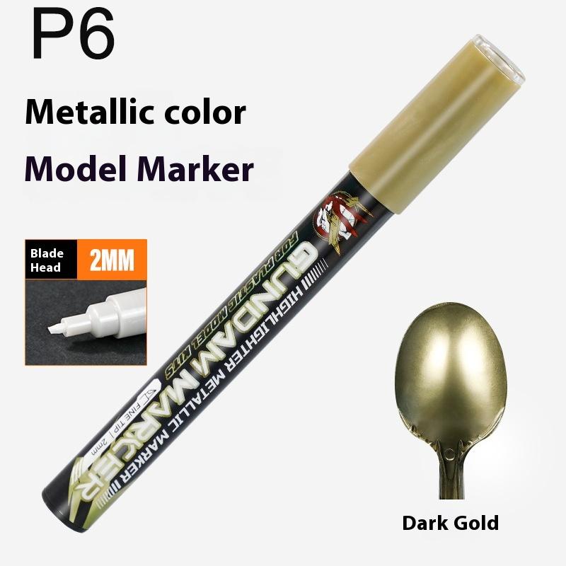 

Metallic Markers Colouring Pens For Mech Painting Paint Marker Pen Reflective Paint Model Marker Pen Drawing Students Supplies