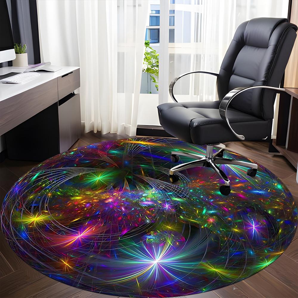1pc Cosmic Sphere Chair Carpet for Office, Non Slip, Soft and Durable Office Rug