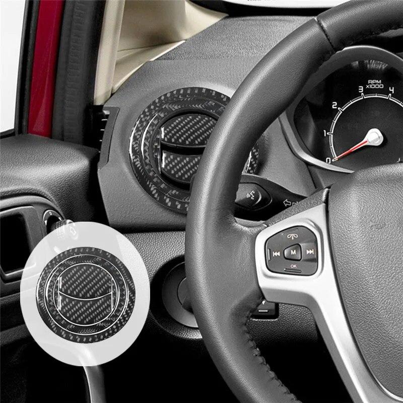

Накладка на вентиляционное отверстие кондиционера для Ford Fiesta 2011 2012 2013 2014 2015 наклейки из углеродного волокна Стайлинг автомобиля аксессуары для интерьера чёрный