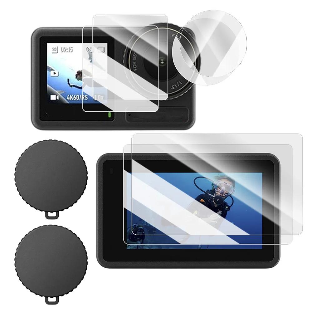 For DJI Osmo Action 6 Lens Protection Cover Cap Tempered Glass Screen Protector Film for DJI Action 5 Pro 4 3 Camera Accessories