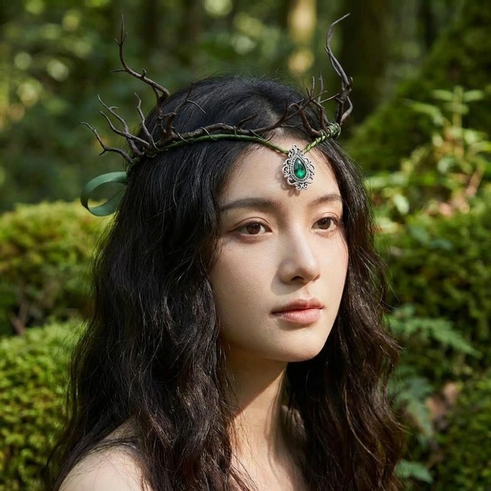 Fantasy Elf Tiara Diadem Fairy Headpiece Photoshoot Elven Crown  Forest Wedding