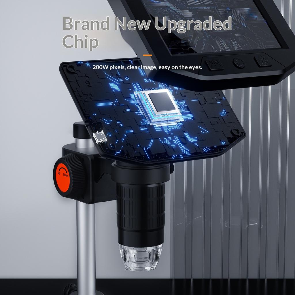 Portable Digital Microscope with Integrated LED Light Fast Charging for Field Work Educational Demonstrations