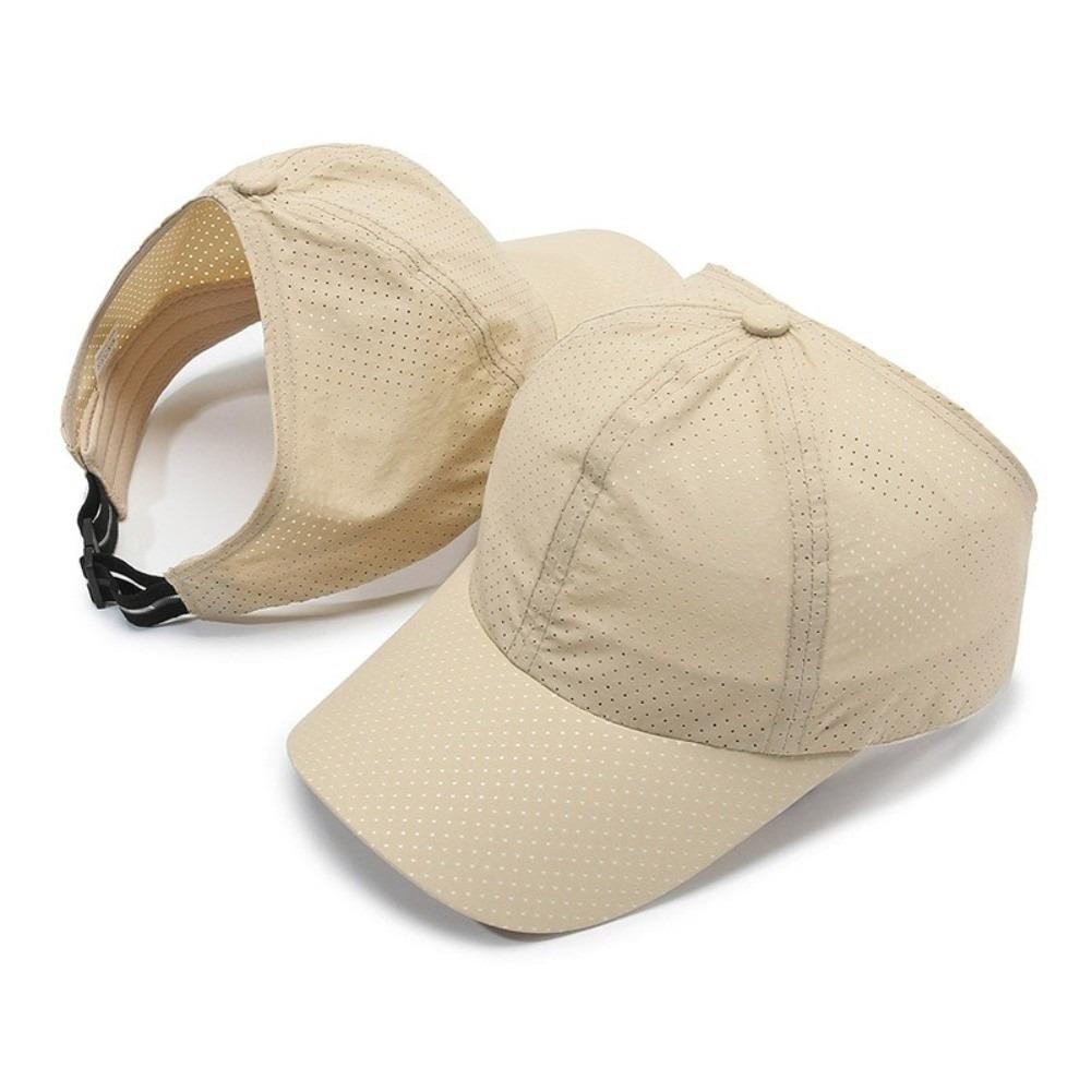 

Solid Color Sun Cap Dry Quickly Baseball Cap New Sport Hat Men бежевый