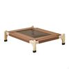 Elevated Pet Bed Breathable Cot with Wooden Frame LowProfile Suspended Dog for Small Dogs,