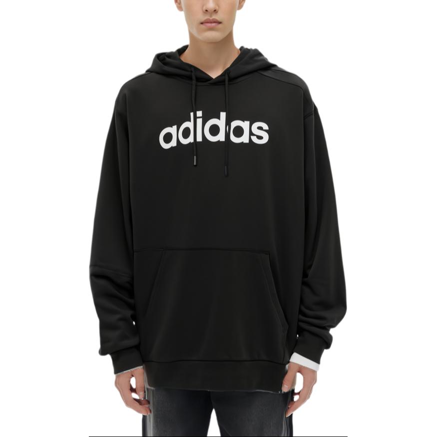 adidas American Vintage Jednolity Kolor Bluza z Kapturem Casualowa Bluza z Długim Rękawem Męska Bluza Czarna JF3320