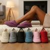 Chaussons d'intérieur d'hiver doublés de peluche pour femme - Pantoufles à enfiler douces doublées de peluche avec , Doublure intérieure douillette en peluche toutes saisons, Chaussures d'intérieur décontractées