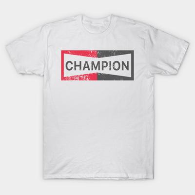 Men Black Print T-shirt Champion Brad Pitt Once Upon A Time In Hollywood No-Cut Transfer Paper Print Cotton Tshirt