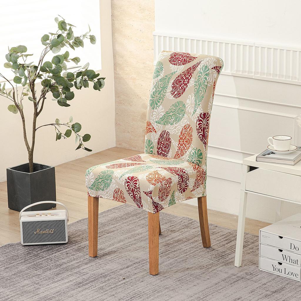 Printed Christmas Day Elastic Chair Cover Household One-Piece Half-Pack Stool Cover Hotel Dining Table Chair Cover