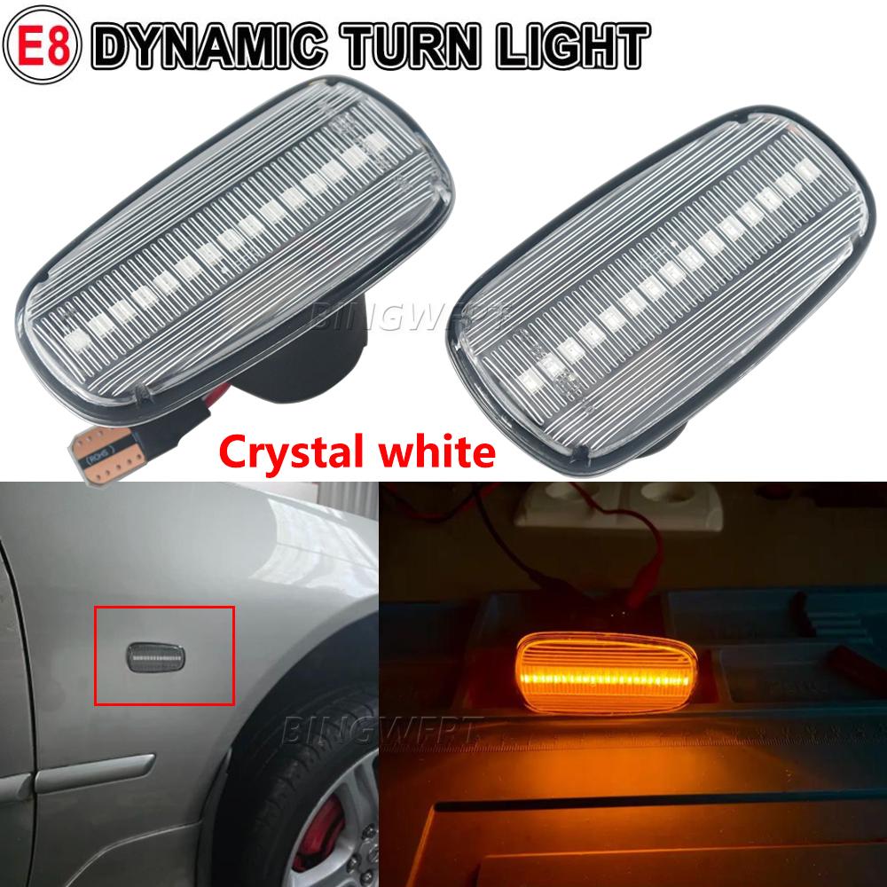 Dynamic LED Turn Signal Light Side Marker Lamps For Toyota Prius Kluger Land Cruiser 200 Prado 120 RAV4 Altezza Lexus IS200