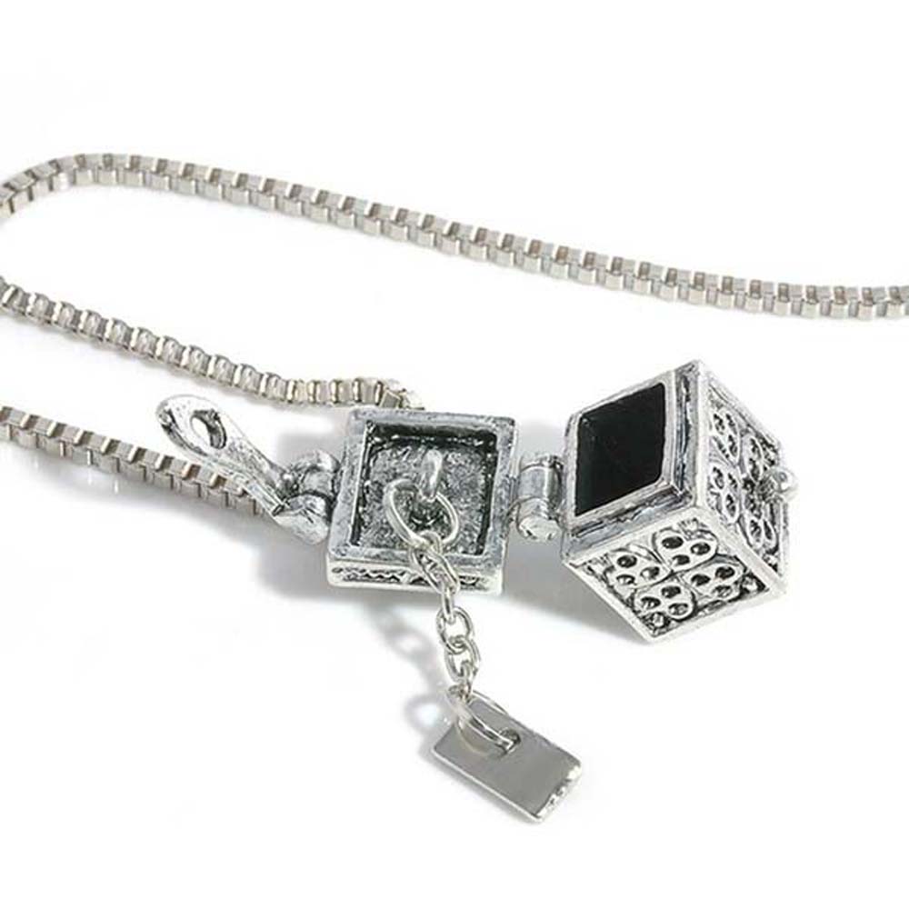 Keepsake Antique Silver Color Memorial Jewelry Vial Pendant Urn Necklace For Ashes Cremation