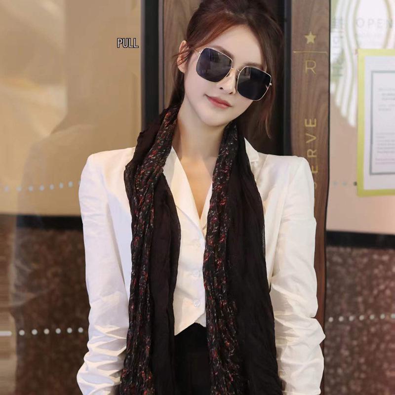 

Модный градиентный шарф/шаль из хлопка, льна и шелка для женщин - Защита от солнца и двустороннее использование для всех сезонов 175 cm