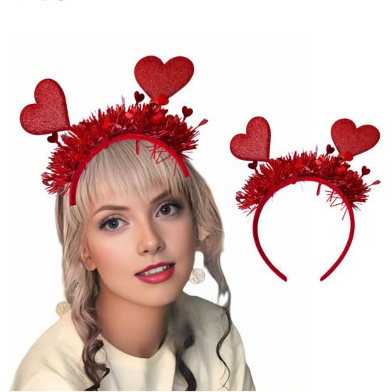 Haarreif Romantisches Rotes Herz Dekor Stirnband Valentinstag Hochzeiten Partys Liebe Ausdrücken Geschenk Haaraccessoire
