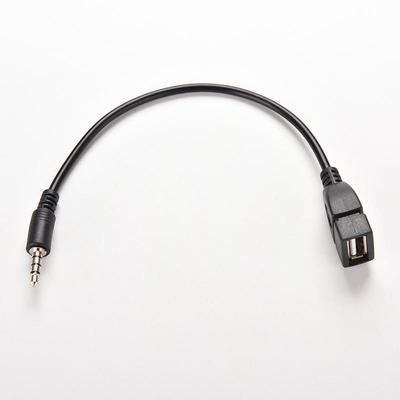 1X 3,5 Mm Männlichen Aux Audio Stecker Buchse Auf USB 2,0 Weibliche Konverter Kabel Kabel Auto Mp3