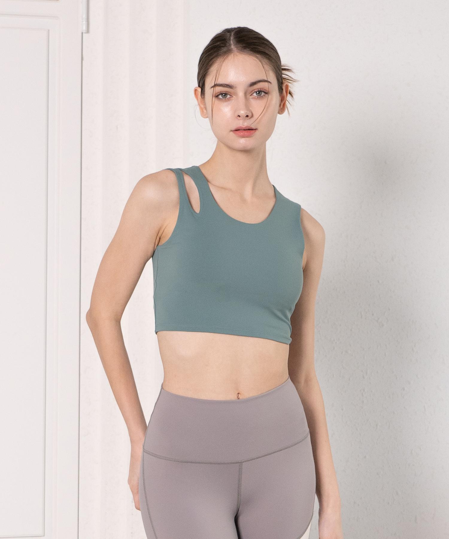 Formative (Fm60122) Shoulder Line Cut-Off Tank Top_Trellis Green M