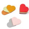 Heart-Shaped Faux Leather Corner Bookmarks, Multi-Colored Protective Book Covers, Heart-Shaped Bookmarks, Page Corner Bookmarks