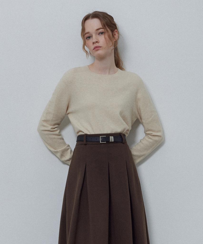 LE STUDIO Simple Touch Wholegarment Knit_Cream
