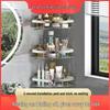 Punch-Free Aluminum Corner Bathroom Storage Rack