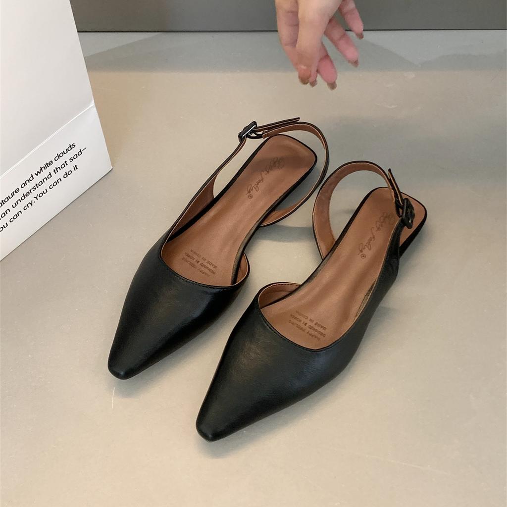 Fashion Bailamos Brand New Flat Sandals Shallow Slip On Women Slingback Shoes Soft Casual Ladies Sandal Flat Heel Outdoor Dress Mules