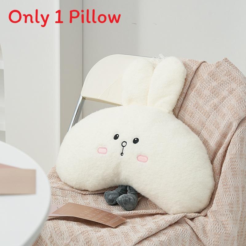Peluche Luminary Animale Cartone Animato Coniglio Cuscino Lombare Cuscino Morbido Per Ufficio E Arredamento Dormitorio