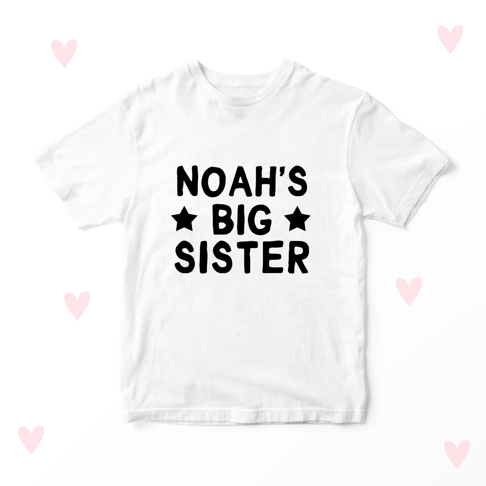 Personalised Big Sister T-Shirt, Cotton Kids Clothing 130