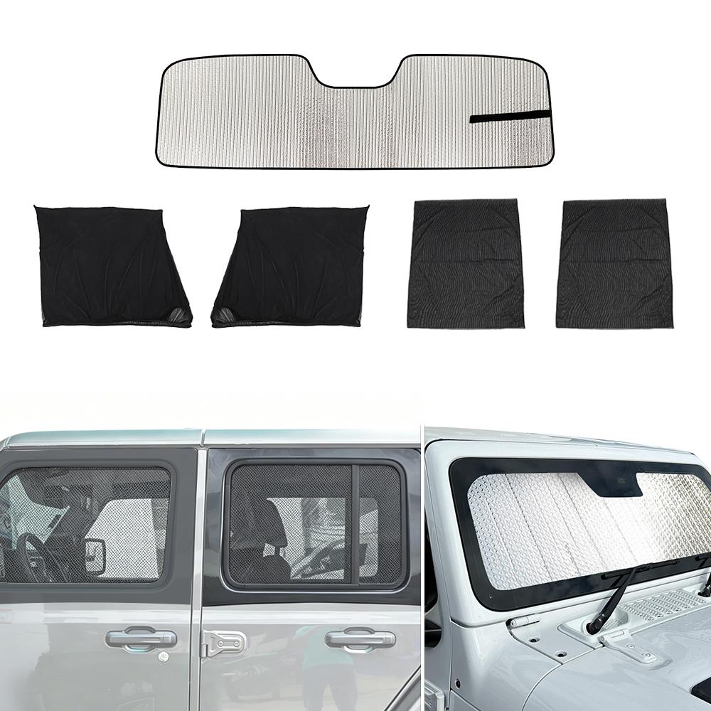Windshield Sunshade Window Mesh Cover Insect Net for Jeep Wrangler JL Gladiator JT 2025-2026 Interior Protection Accessories