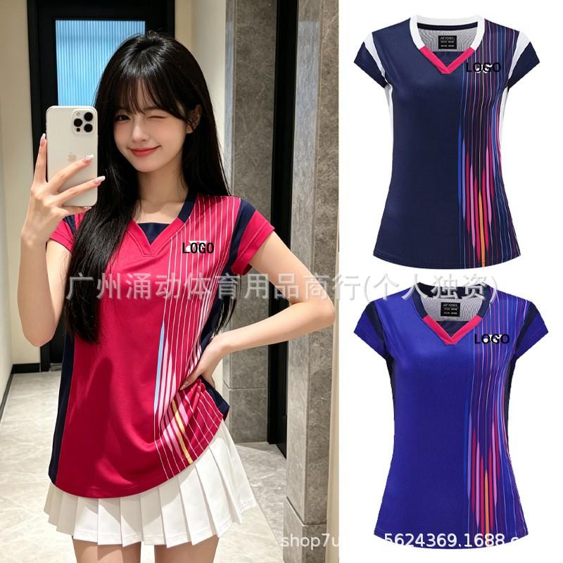 Quick-Dry Badminton Shirt Unisex Sport Tee Training Competition Lightweight Athletic Top