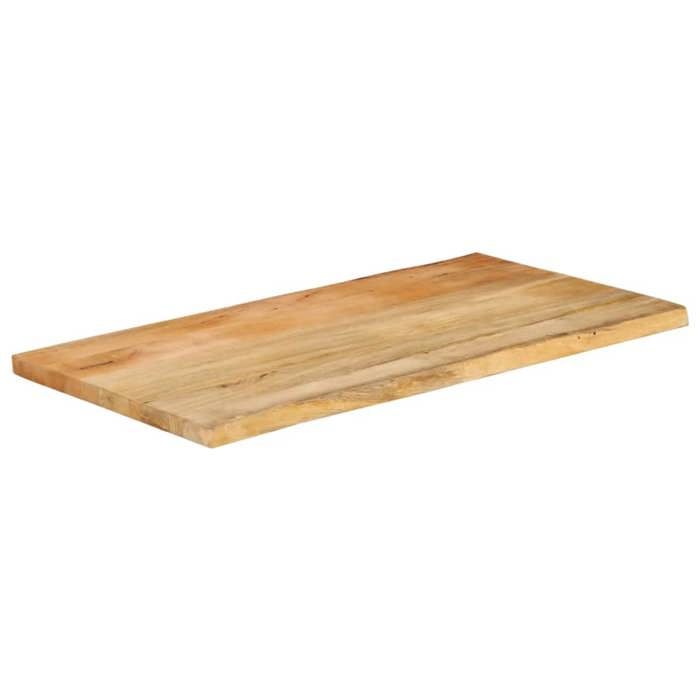 VidaXL Dessus de table 110x60x2,5 cm bord vivant bois massif manguier, dessus de table en bois, dessus de table d'appoint, 370719