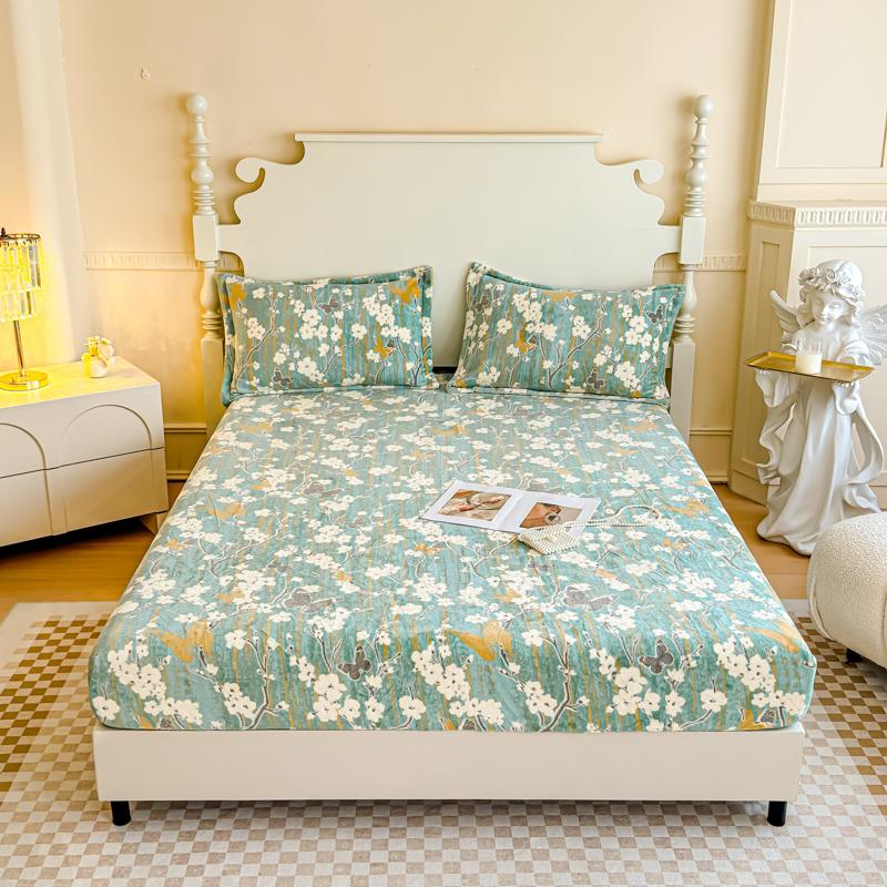 

Теплая бархатная простыня на резинке, резное бархатное покрывало для кровати, эластичная простыня для дома, зимний мягкий протектор для матраса, sabanas (Нет наволочки) Single 120x200cm 1pc