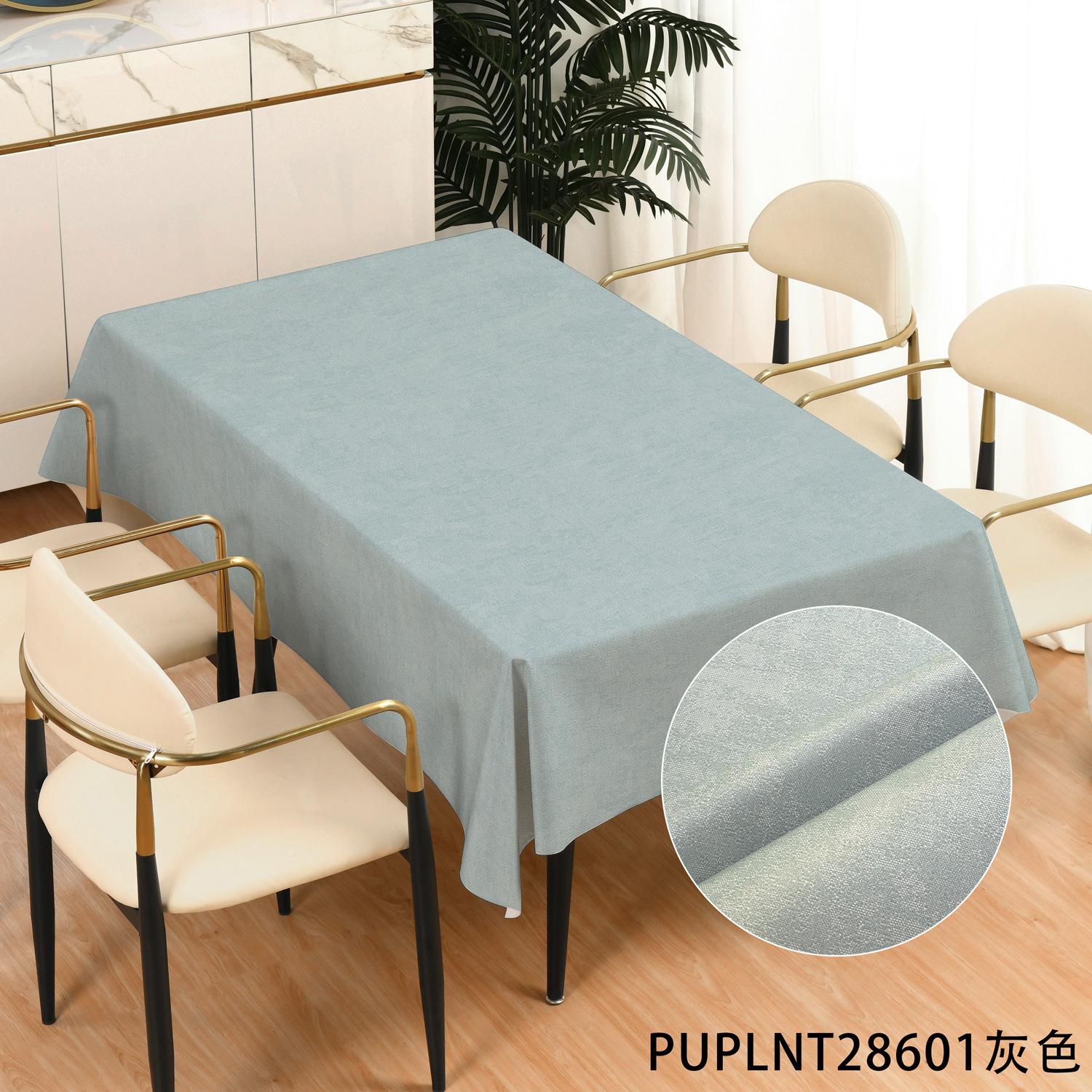 

Thickened Tablecloth New Solid Color PVC Waterproof Oil Proof Wear Resistant Heat Resistant for Home Dining Tab No Wash Durable 100x160cm 1pcs серый