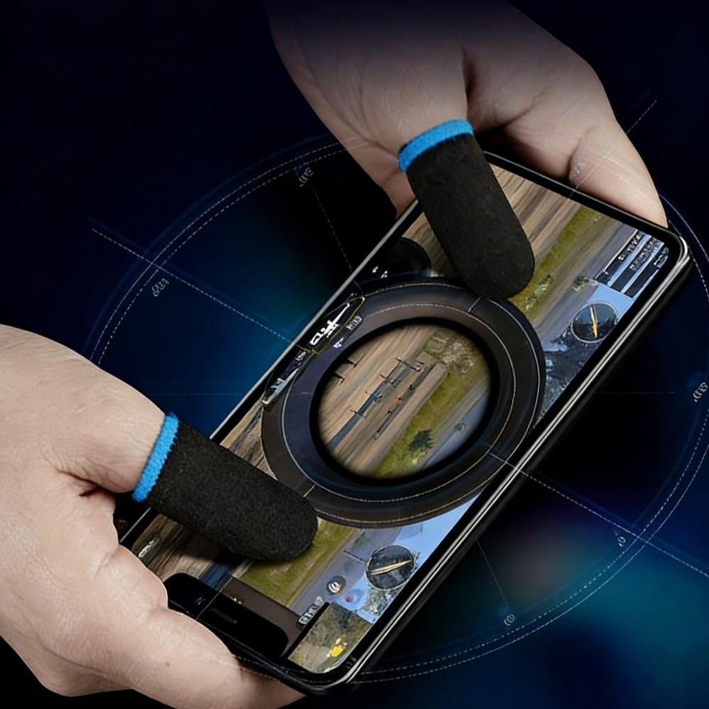Breathable Gaming Finger Sleeve Anti-Sweat Touch Screen Finger Cover For Mobile Games
