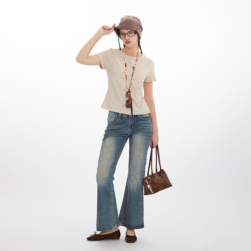HeyHenry Summer 2025 Slim Fit Two-Piece Hot Girl T-Shirt Set