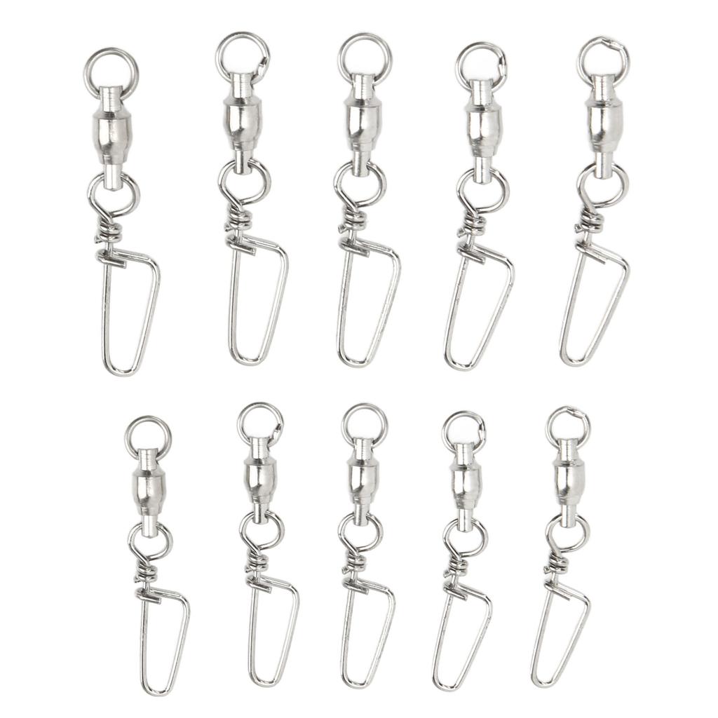 50Pcs High Strength Fishing Snap Swivels Stainless Steel B Type Ball Bearing Swivels for Saltwater F