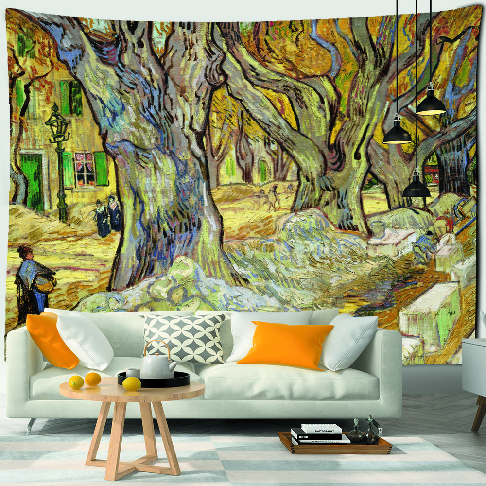 Watercolor Painting Tapestry Wall Hanging Art Bedroom Living Room Wall Decor Background Fabric Aesthetics Home Decor Tapestry