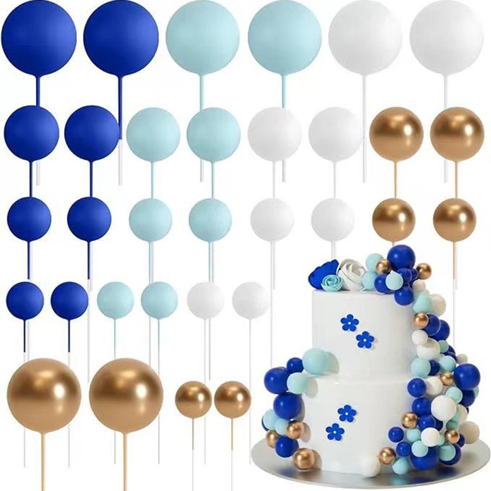 Birthday Celebration Cake Decoration Balls Easy To Use Cake Decor Creative Baking Easy Application Foam Material