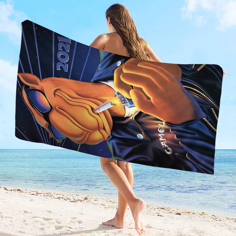 Cool C-Camel Bath Towel Microfiber Soft Water Absorbing Breathable For Girl Kids Decorative Cartoon Beach Towel