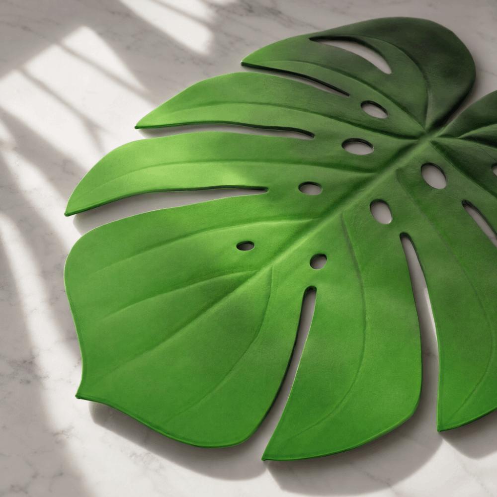 5 Stück Eva Monstera Blatt Platzsets 15,35 x 18,11 Zoll Rutschfest Rutschfest Tischsets Hitzebeständig Hitzebeständig Platzsets