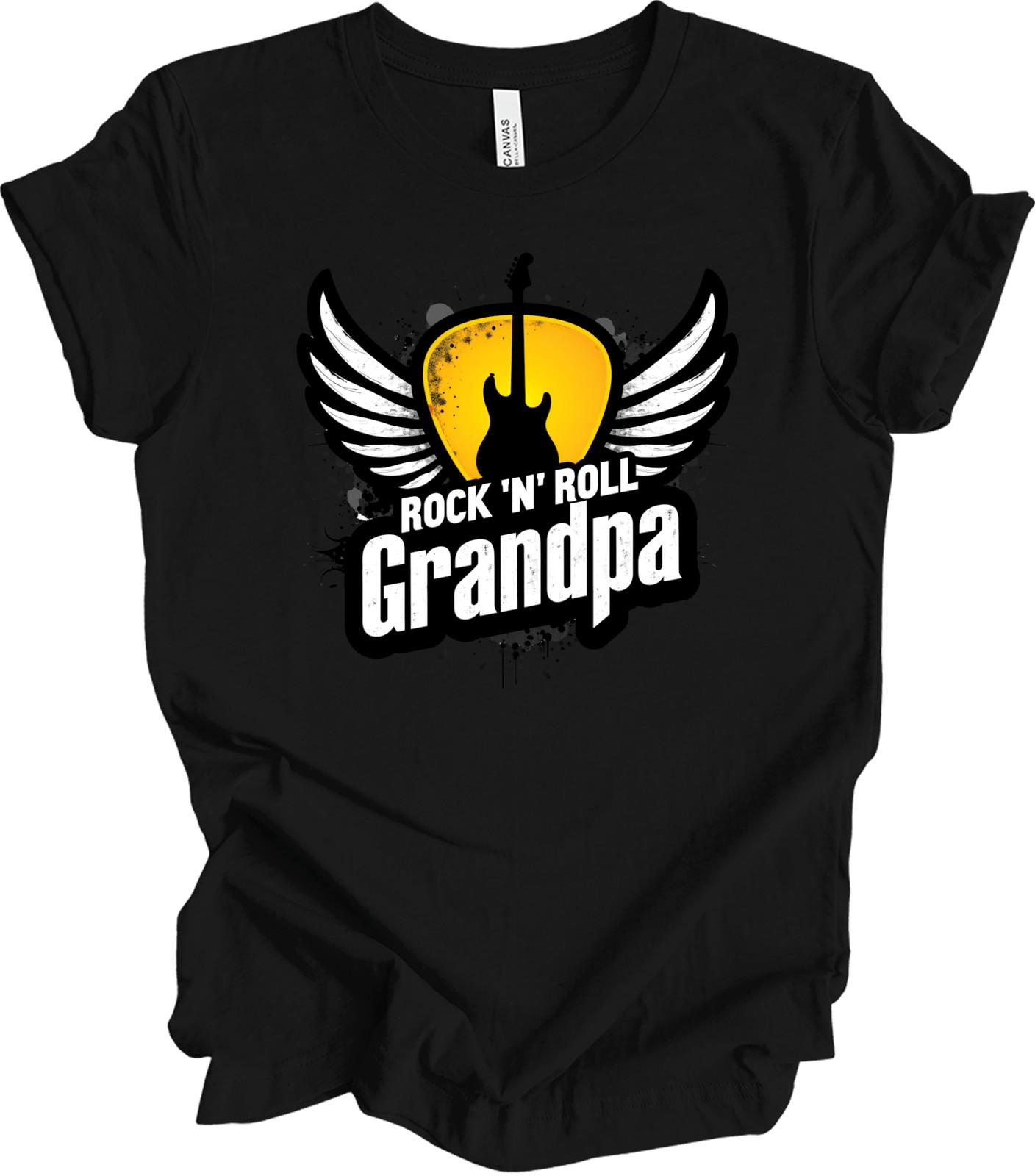 Rock N Roll Grandpa Gift - Vintage Guitar Music Lover Design T-shirt XXXXL