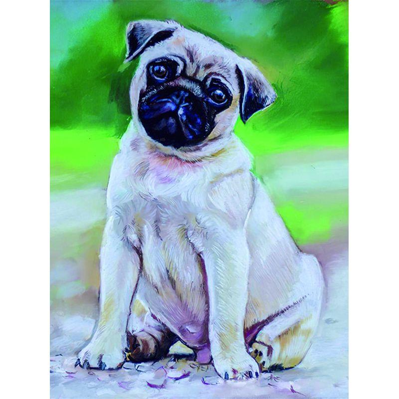 5D Diamond Painting Dog Cross Stitch სრული მრგვალი ბრილიანტის ნაქარგები მოზაიკა ცხოველთა ხელნაკეთი Rhinestone სახლის დეკორი