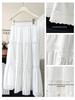 2026 Mori Style A-line Skirt: High Waist, Slimming, with Layered Hollow Embroidery and Lace Patchwork