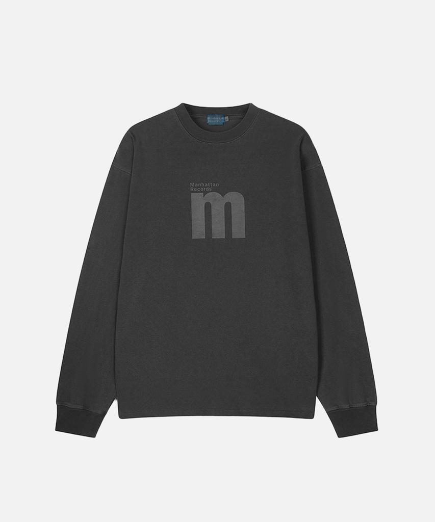 Maenhatanlekojeu Mr M Box Logo Pigment L/S - Charcoal