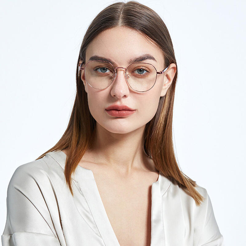 The Classic LD219 Blue Light Blocking Glasses Frame C40 Rose Gold
