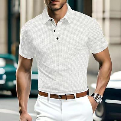 Herren Sommer High-End Knopfleisten Netz Ice Silk Kurzarmhemd