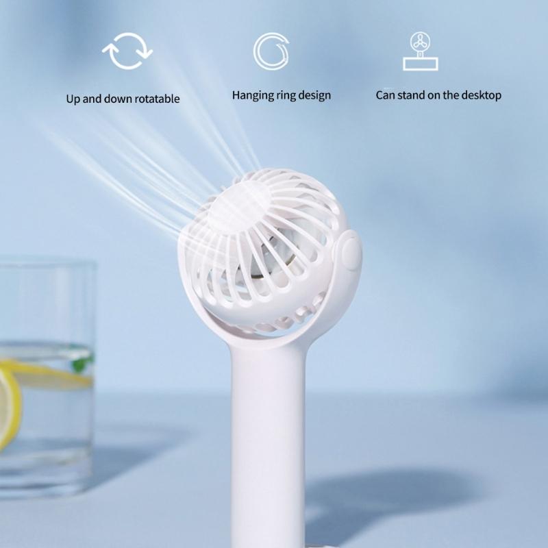 Multifuntional Handheld Fan Cooling Fan 1200mAh Powerful Electric Fan 3 Speed Setting for Travel Office and Outdoor Use