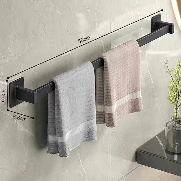 Punch-Free Badezimmer-Handtuchhalter & Stange: Mehrzweck-Aufhängestange für Handtücher und Hausschuhe